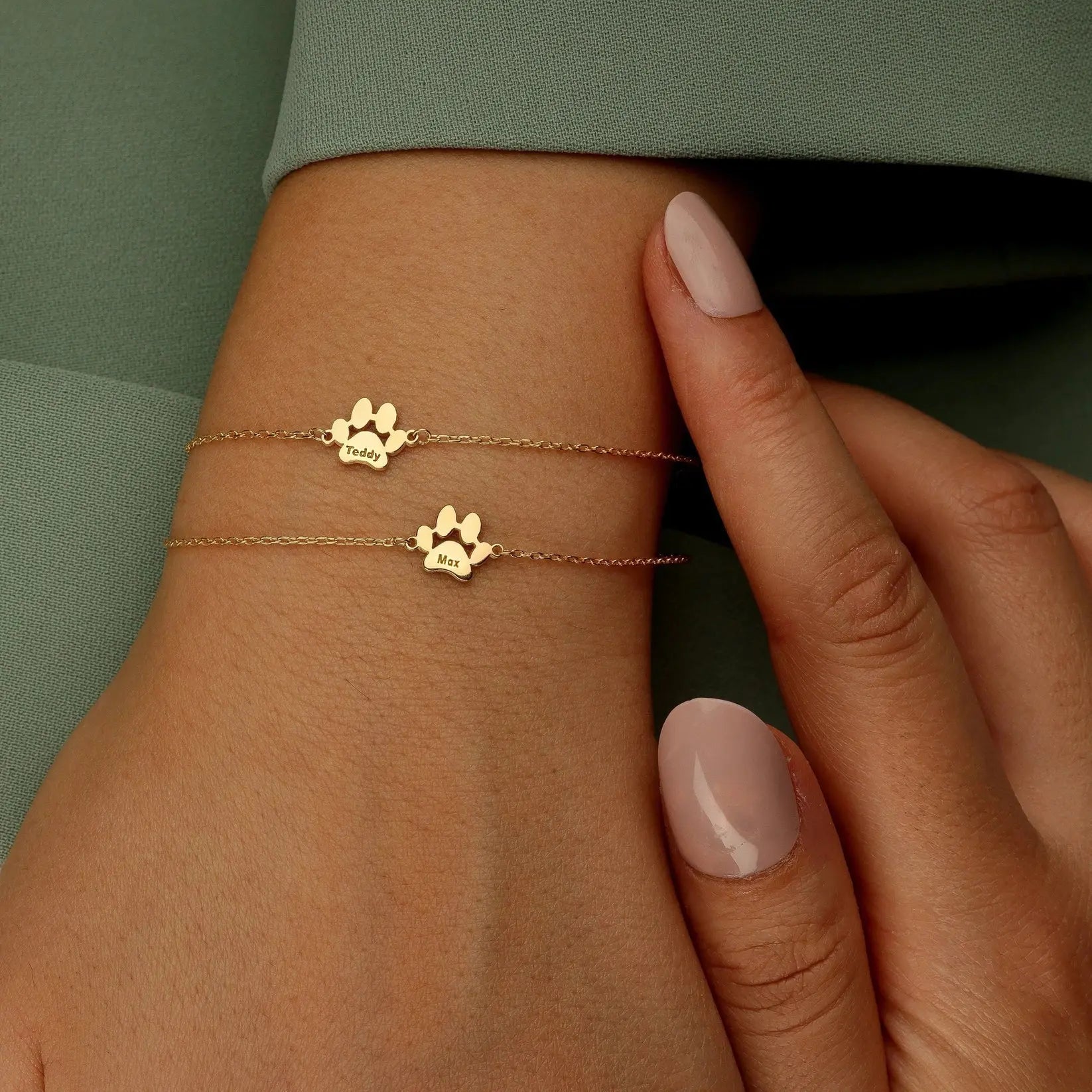 Pulsera Personalizada con Nombre de Huella