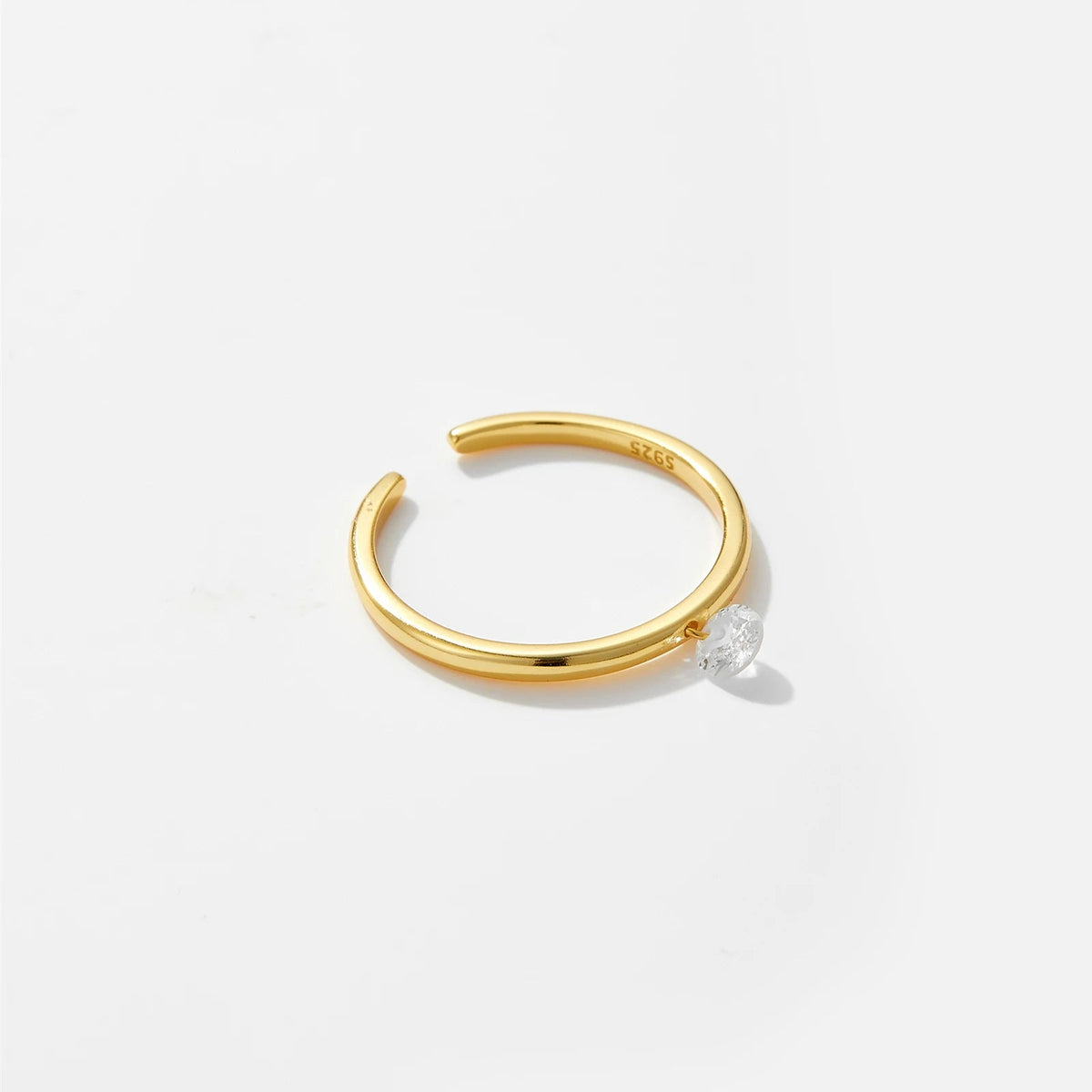 Anillo de Diamante Circular