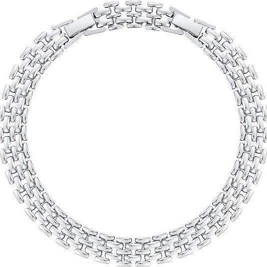 Tobillera de Cadena Gruesa Bañada en Plata 925