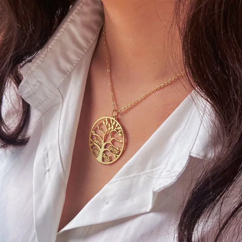 Collar Personalizado de Árbol Genealógico
