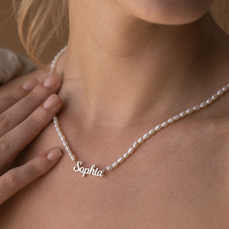 Collar Personalizado con Nombre de Perlas