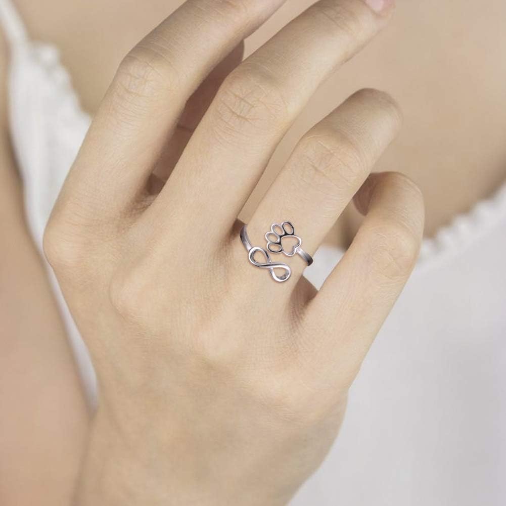 Anillo Artesanal de Patita y Corazón – Ajustable