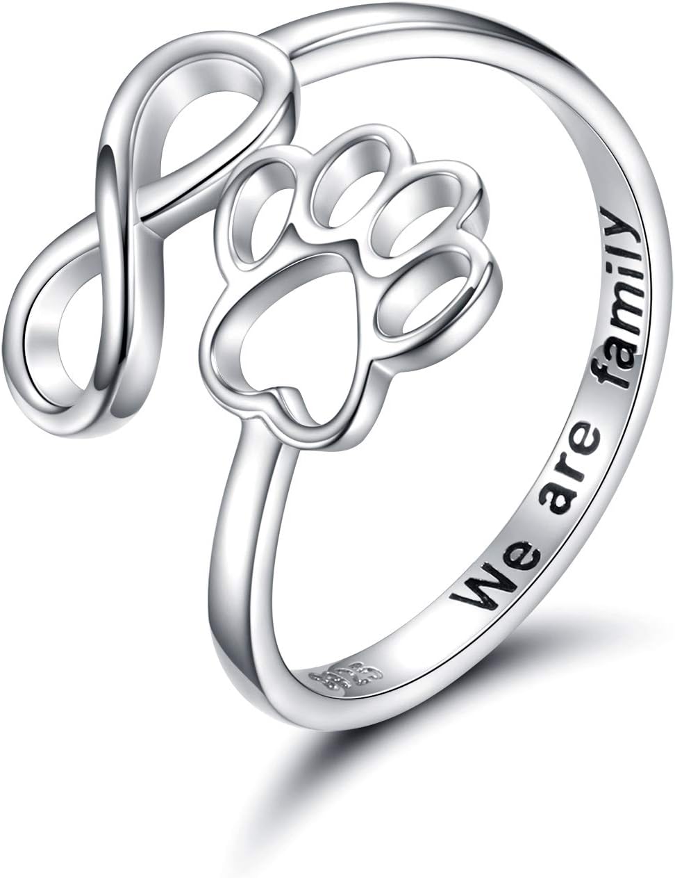 Anillo Artesanal de Patita y Corazón – Ajustable