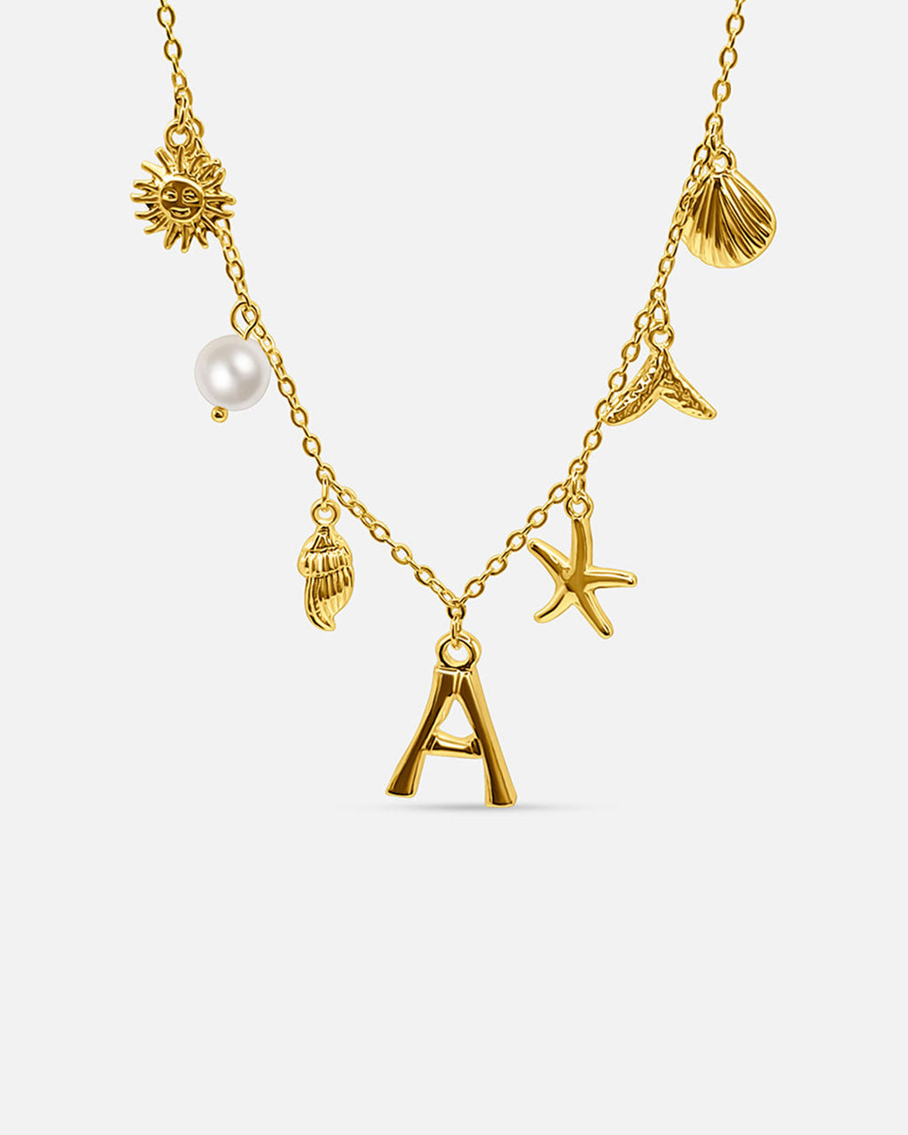 Collar de Letra de Oro Oceánico