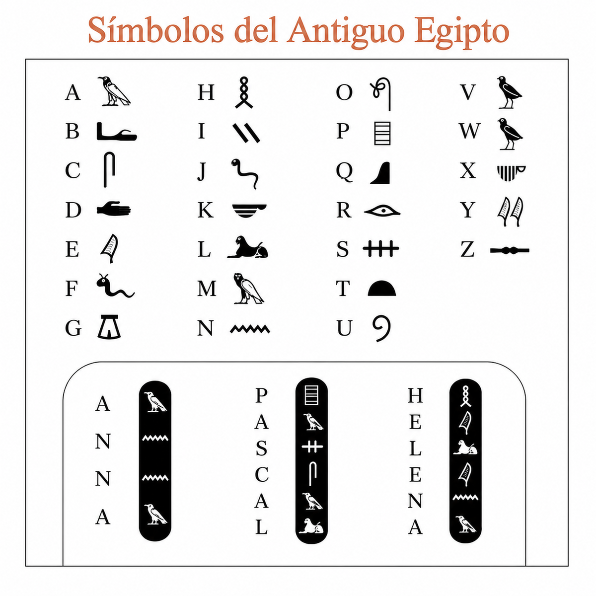 Collar Cartucho con Jeroglíficos – Personaliza con Tu Nombre Egipcios