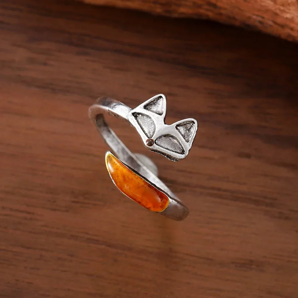 Anillo Vintage de Espíritu de Zorro