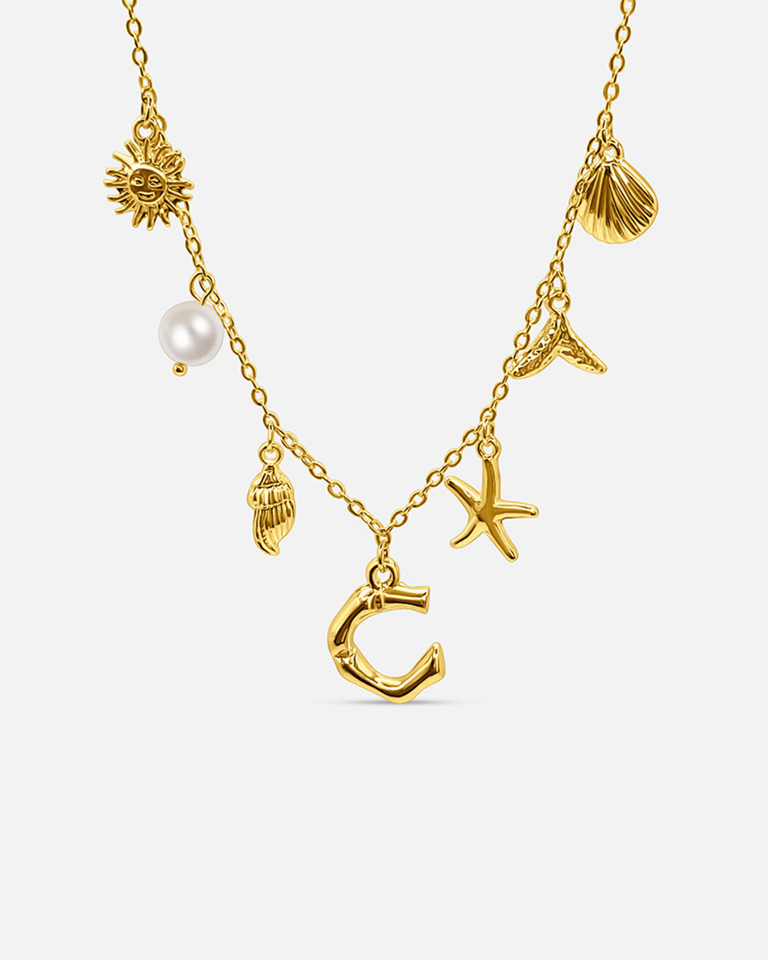 Collar de Letra de Oro Oceánico