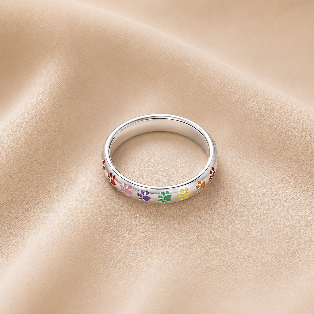 Anillo con Diseño de Huella