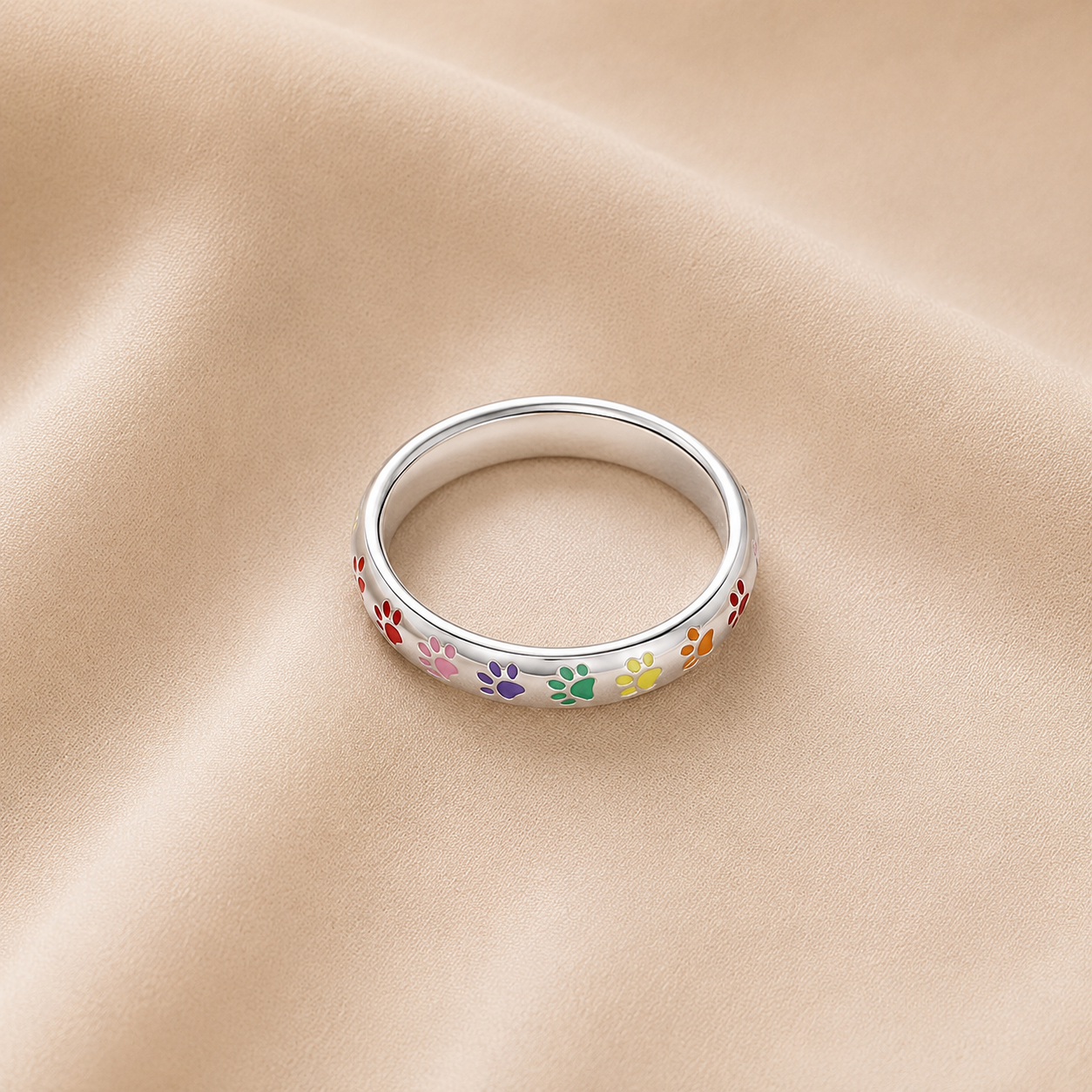 Anillo con Diseño de Huella