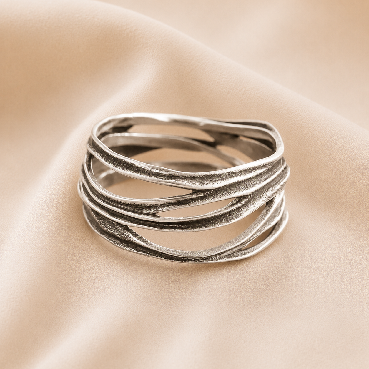 Anillo de Capa de Plata Vintage