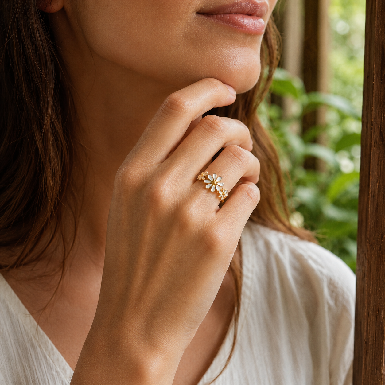 Anillo de Oro Daisy