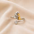 Anillo de Perro con Circonita – Ajustable y Hecho a Mano