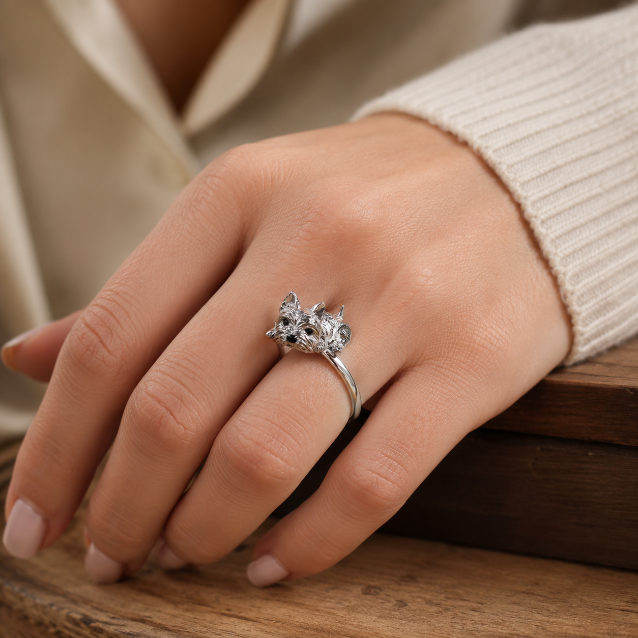 Anillo Ajustable de Estilo Retro para Perros