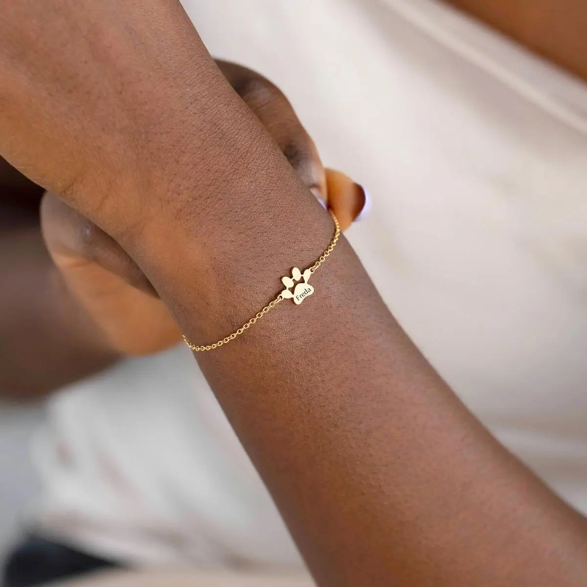 Pulsera Personalizada con Nombre de Huella