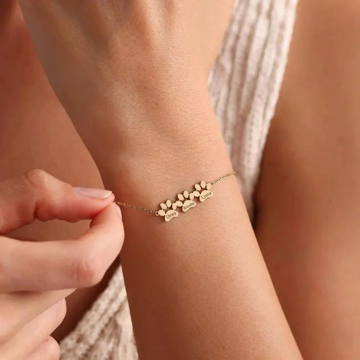 Pulsera Personalizada con Nombre de Huella