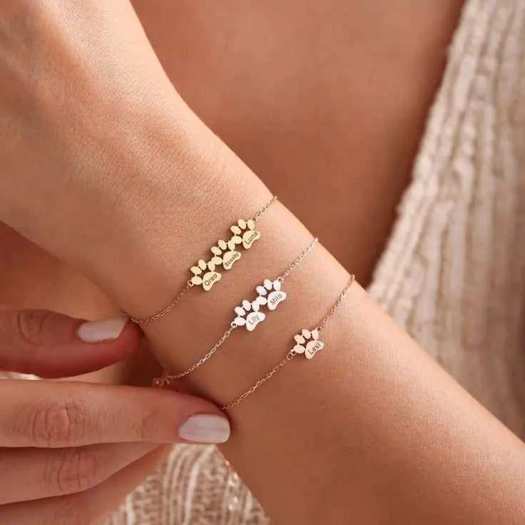 Pulsera Personalizada con Nombre de Huella