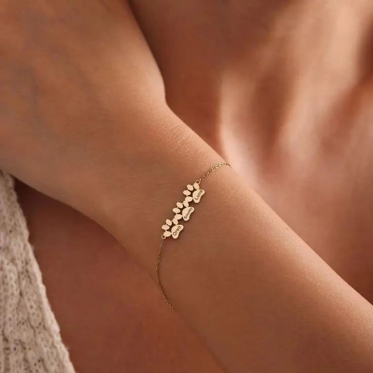Pulsera Personalizada con Nombre de Huella