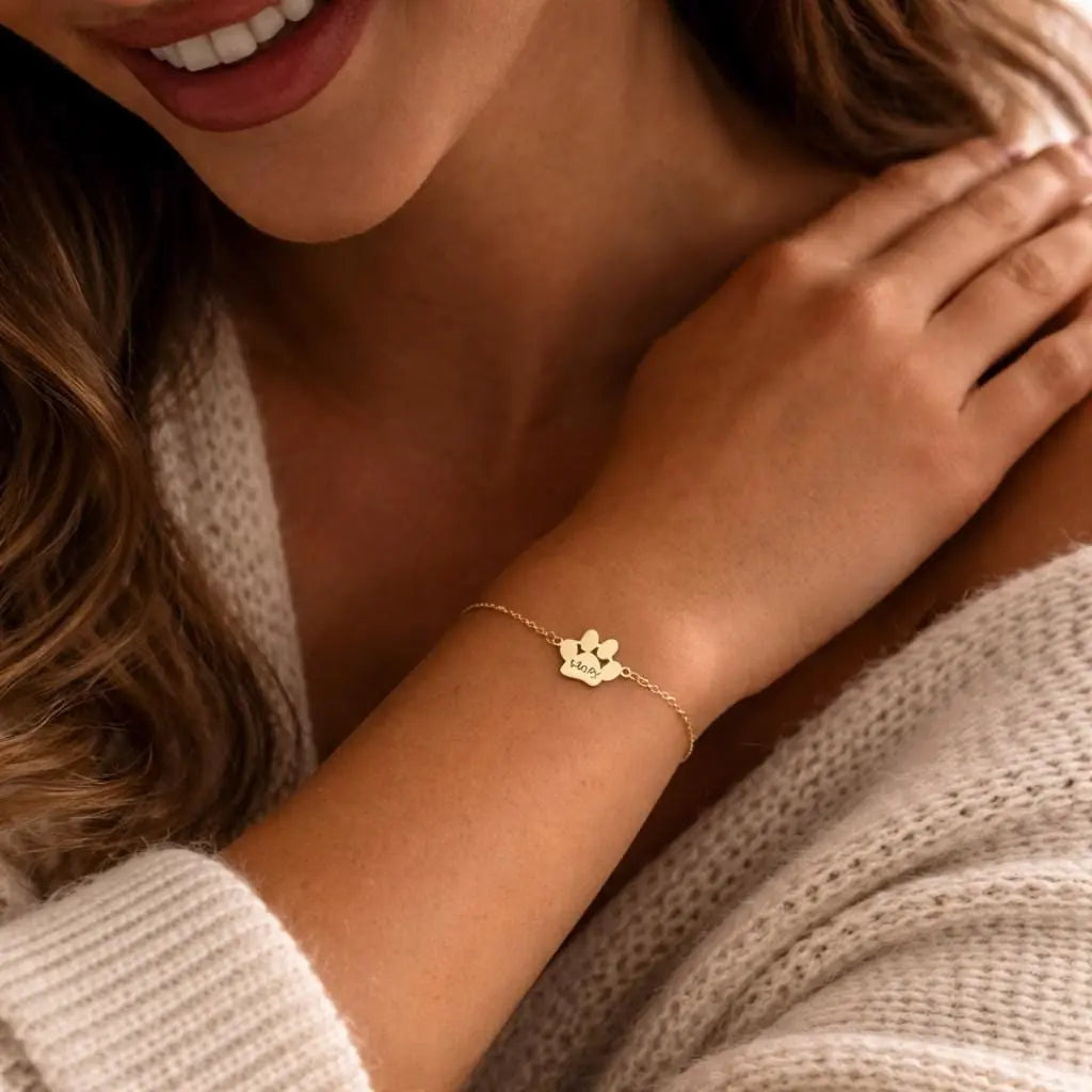 Pulsera Personalizada con Nombre de Huella