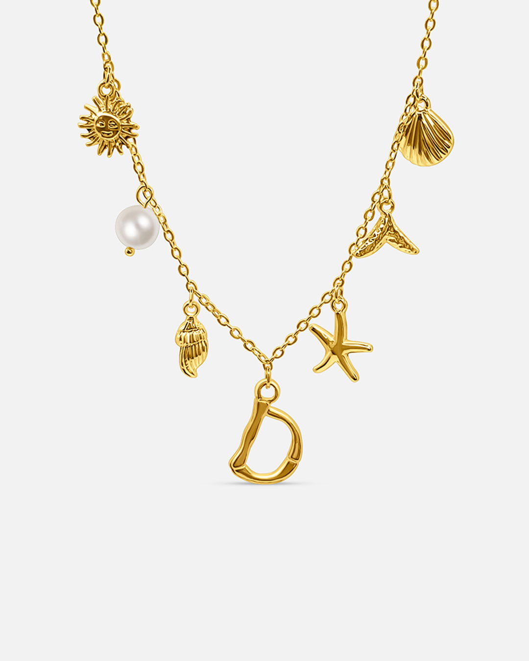 Collar de Letra de Oro Oceánico