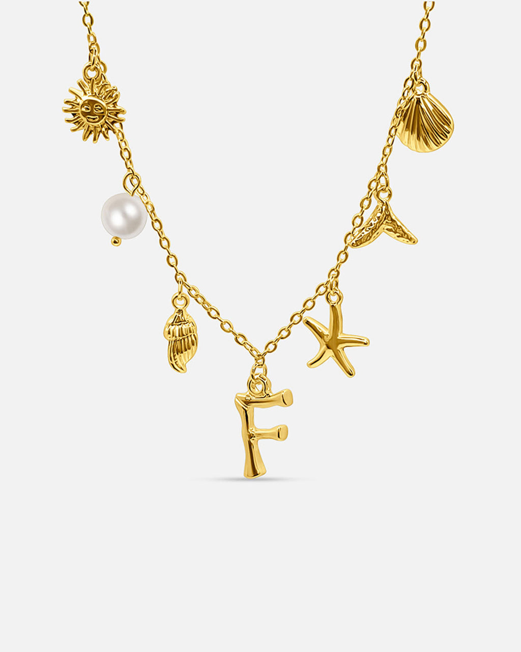 Collar de Letra de Oro Oceánico