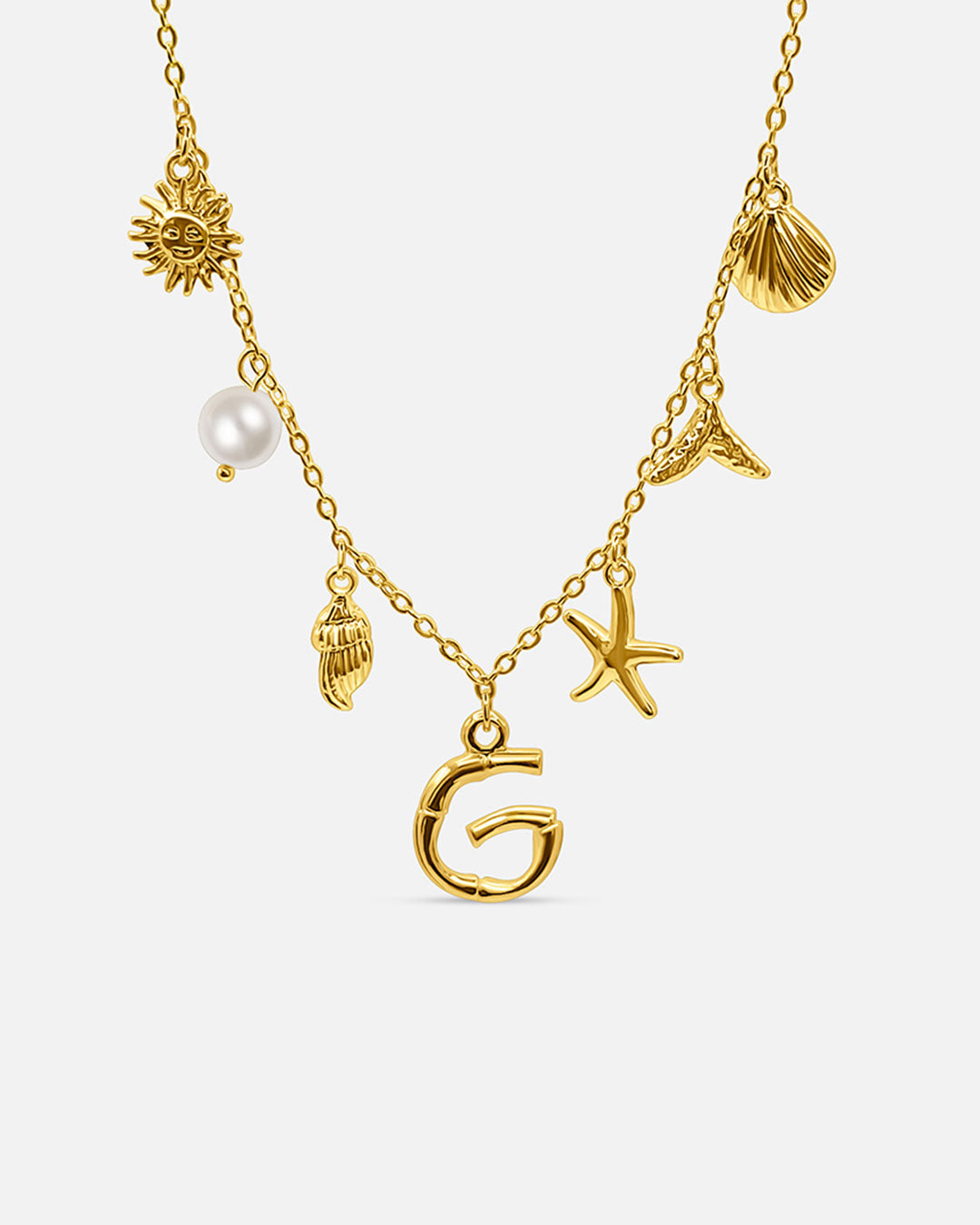Collar de Letra de Oro Oceánico