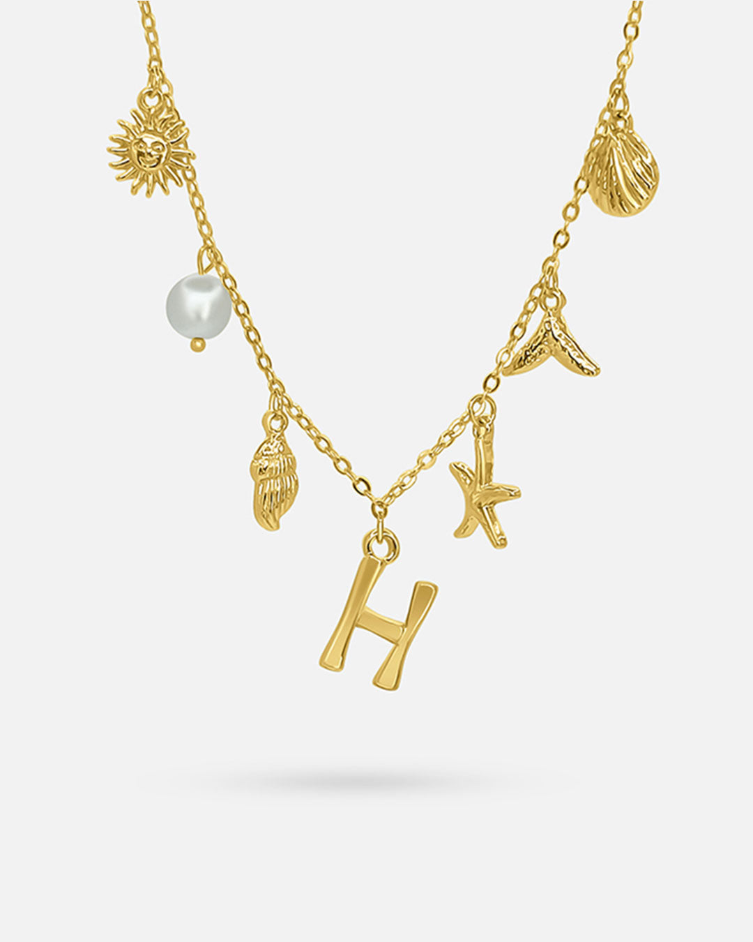 Collar de Letra de Oro Oceánico