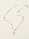 Collar Delicado con Inicial y Cadena Satellite