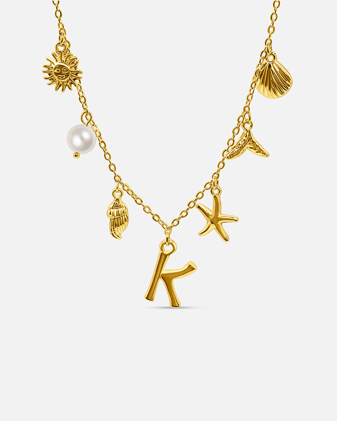 Collar de Letra de Oro Oceánico