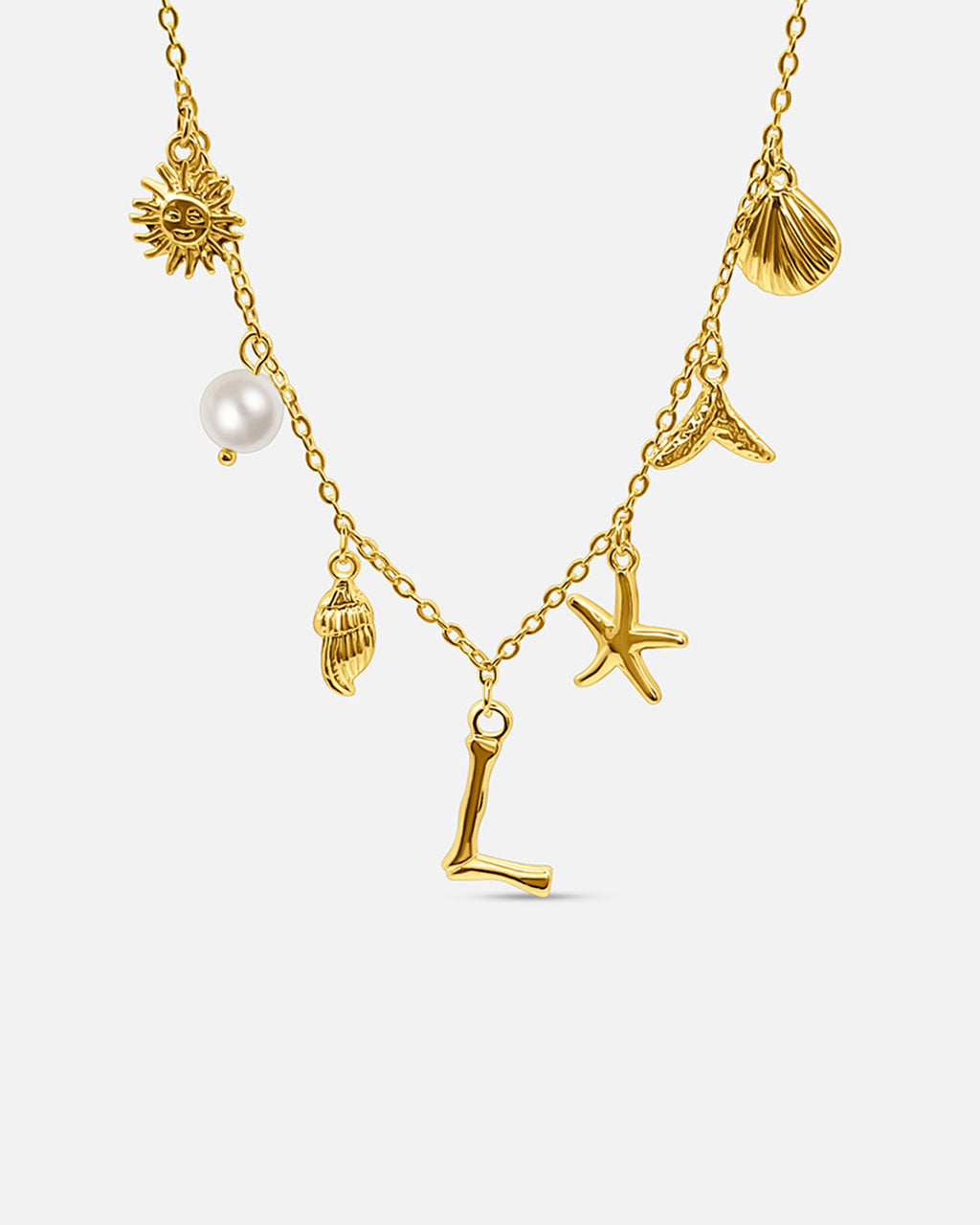 Collar de Letra de Oro Oceánico
