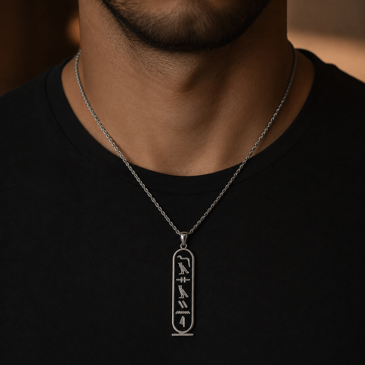 Collar Cartucho con Jeroglíficos – Personaliza con Tu Nombre Egipcios