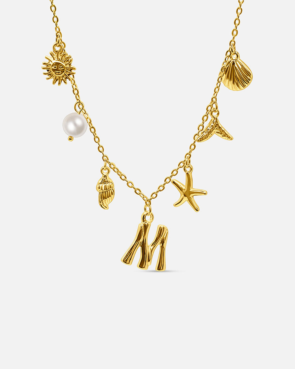 Collar de Letra de Oro Oceánico