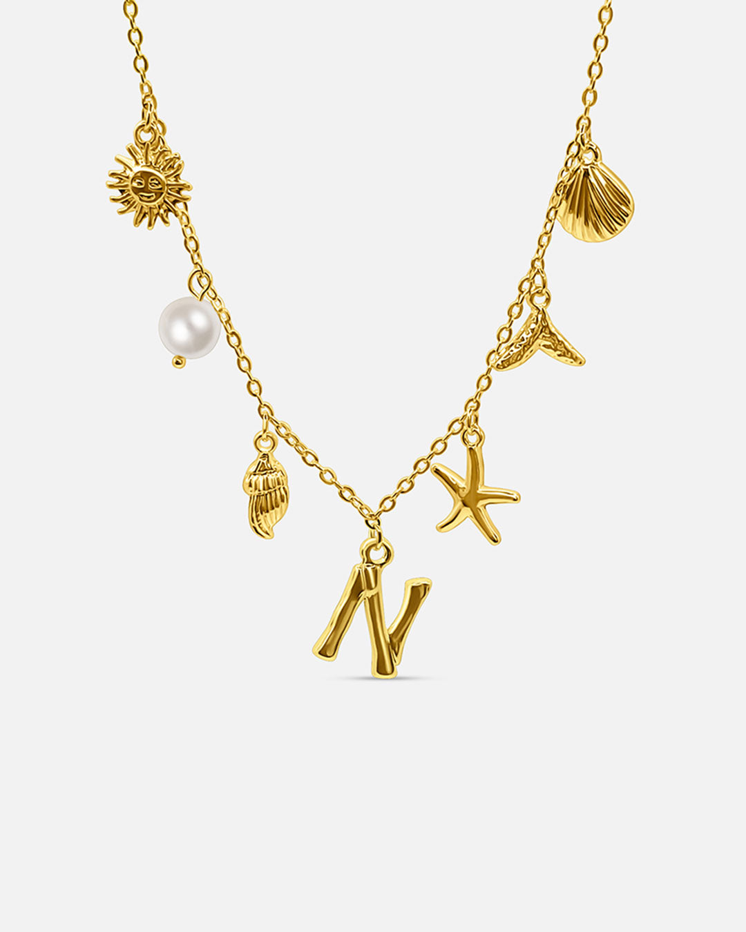 Collar de Letra de Oro Oceánico