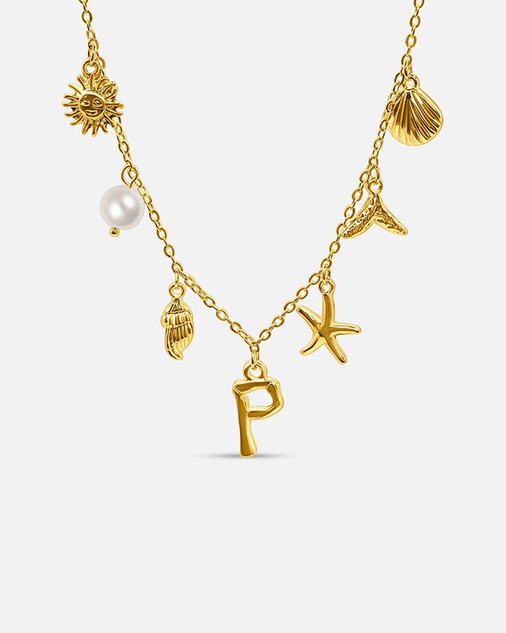 Collar de Letra de Oro Oceánico