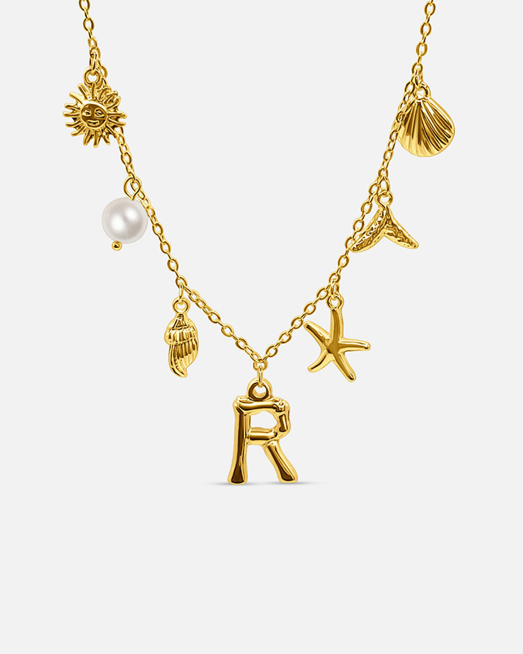 Collar de Letra de Oro Oceánico