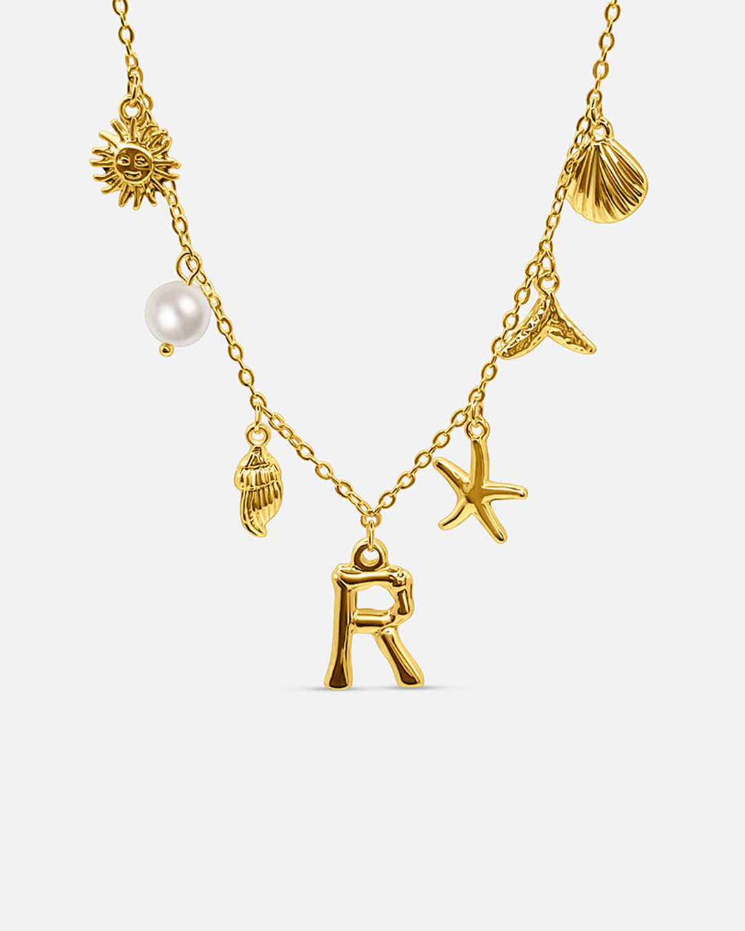 Collar de Letra de Oro Oceánico