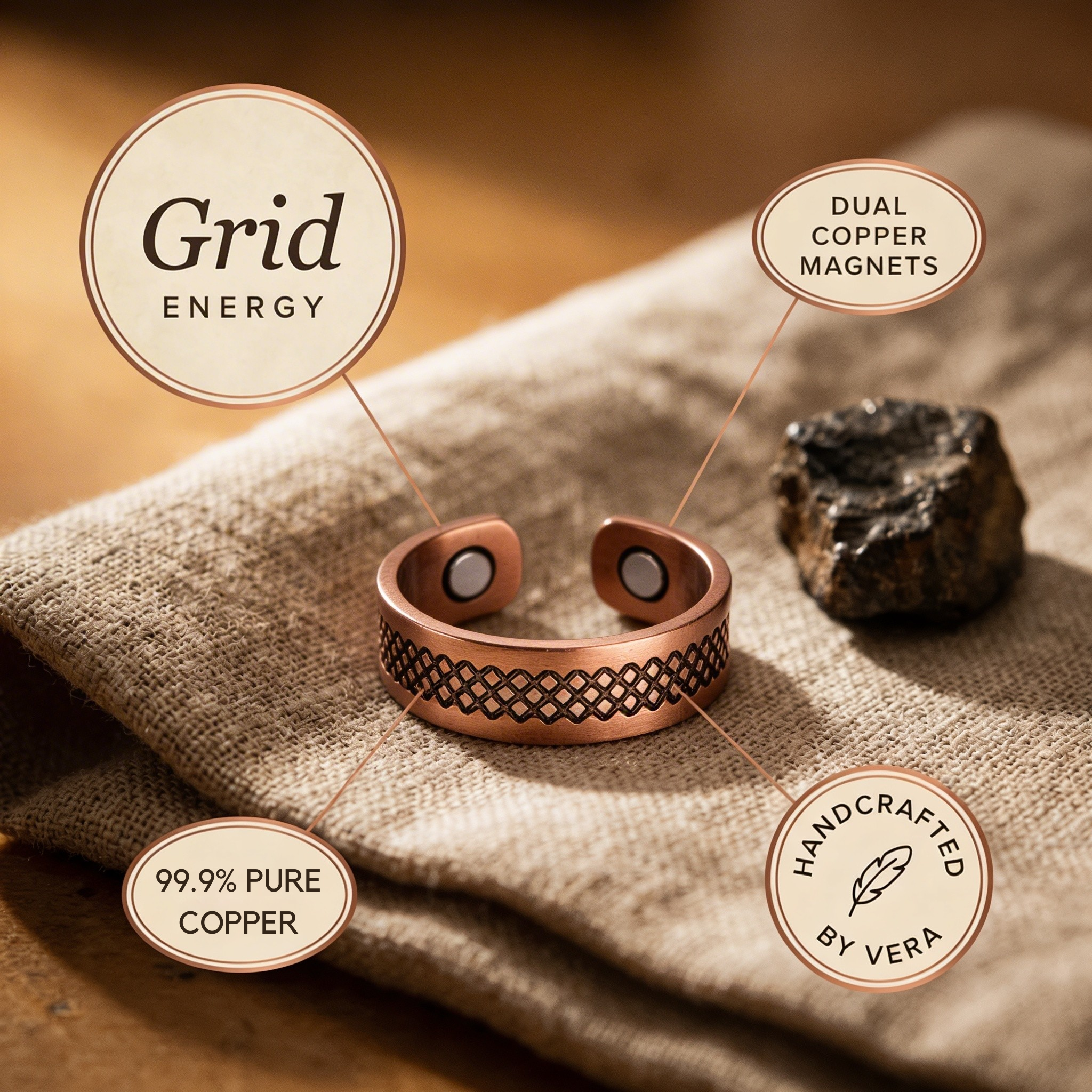 Orfebre Madrid - Anillo de Cobre - Joyería Elegante y Única
