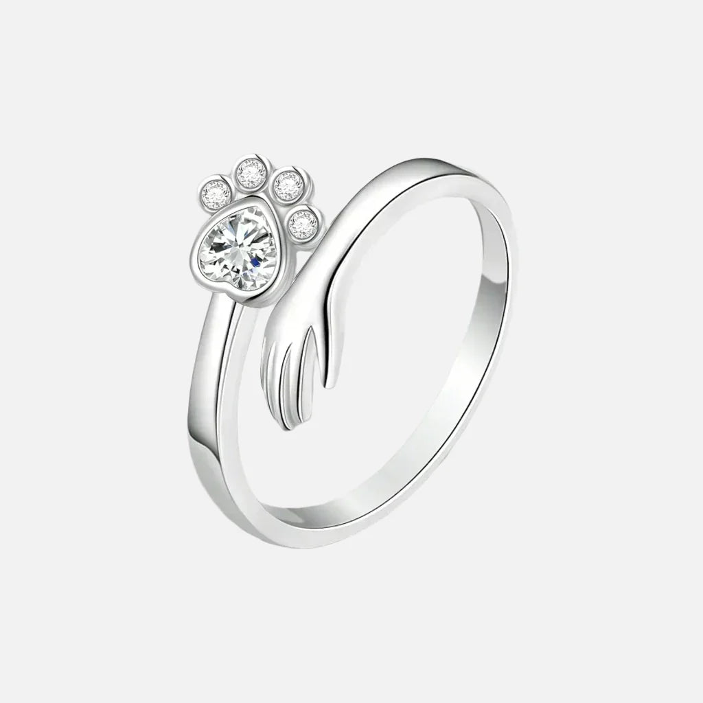 Anillo Ajustable – Diseño de Huella de Mano y Patita