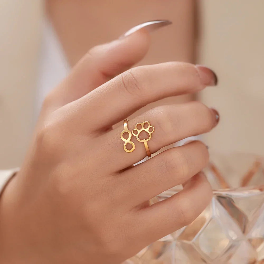 Anillo de Patas Infinito Ajustable – Acero Inoxidable