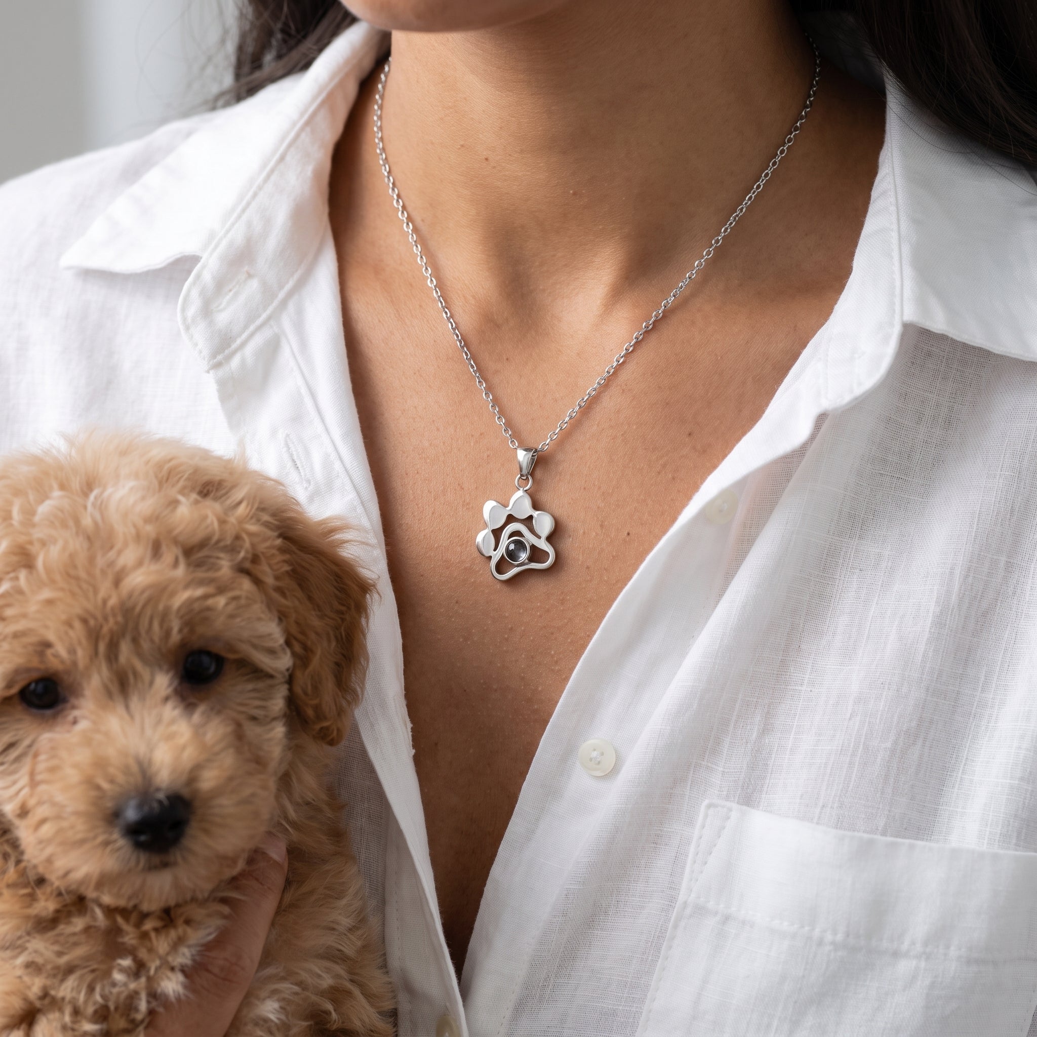 Collar personalizado con huella y foto
