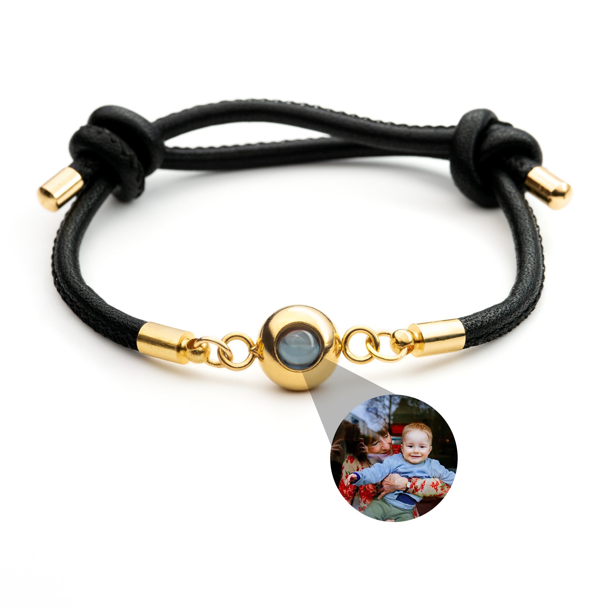 Pulsera con foto personalizada - Cuero