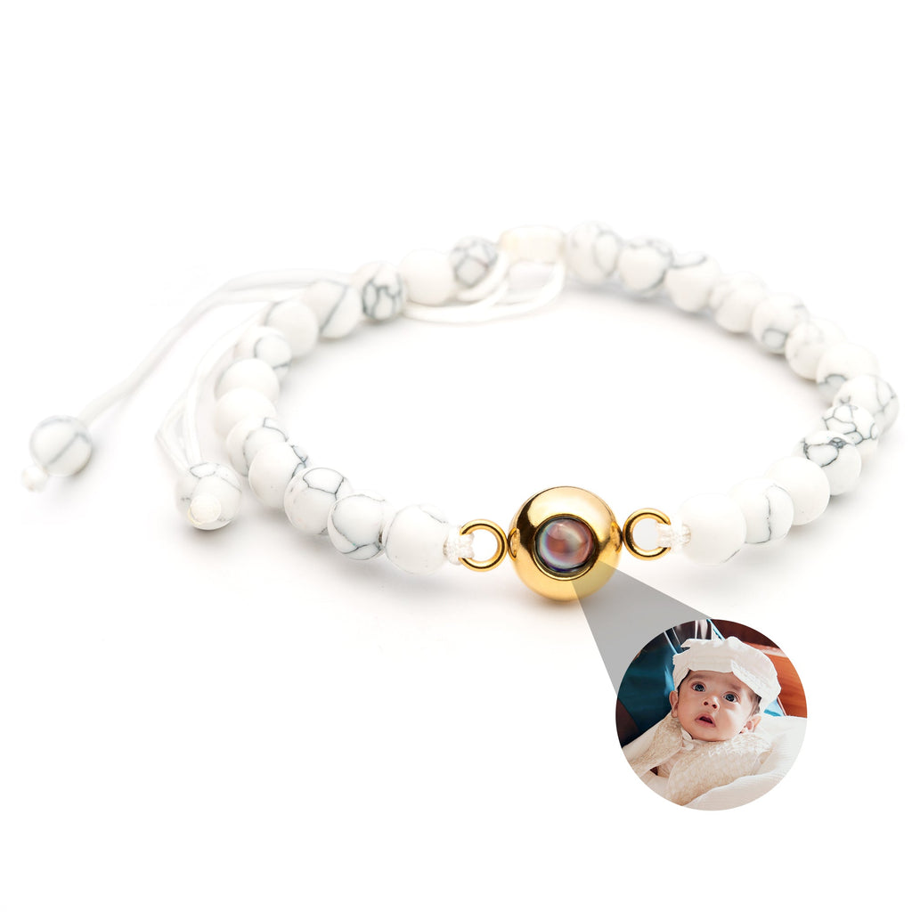 Pulsera con foto personalizada - Collar de perlas