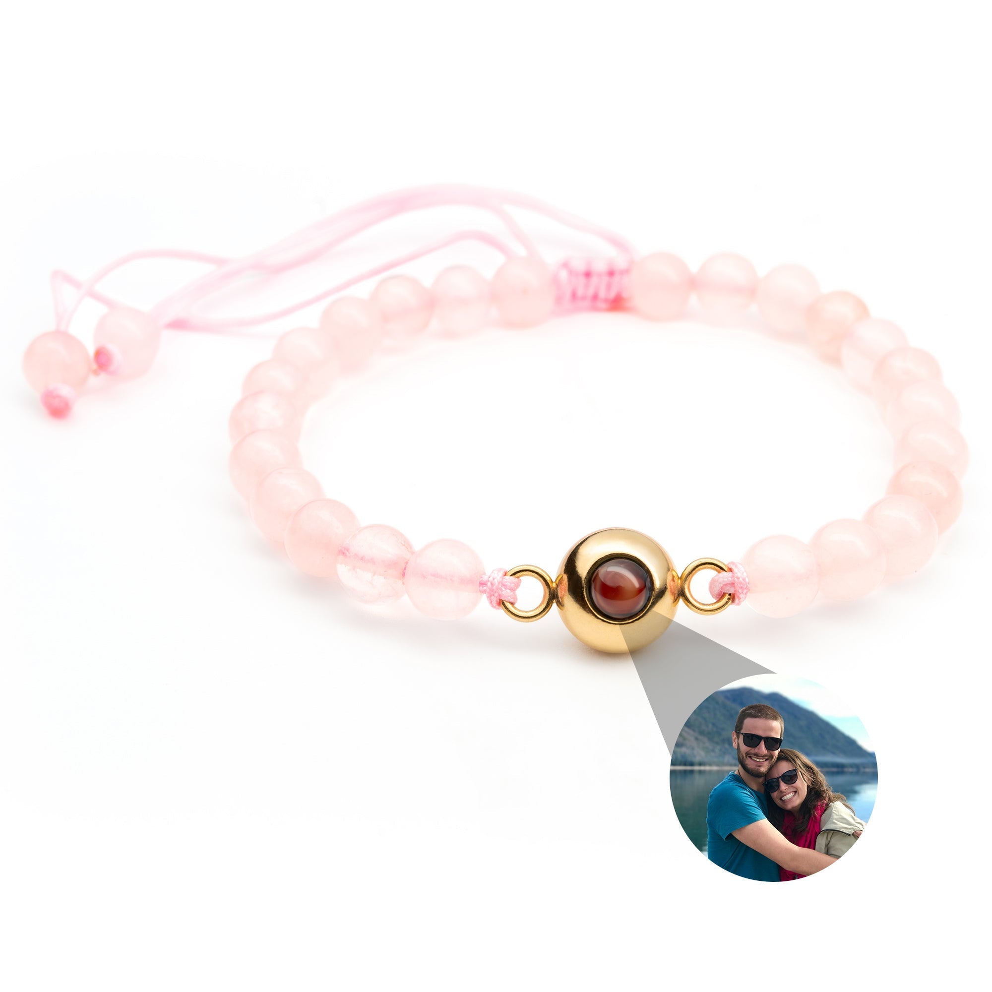 Pulsera con foto personalizada - Collar de perlas