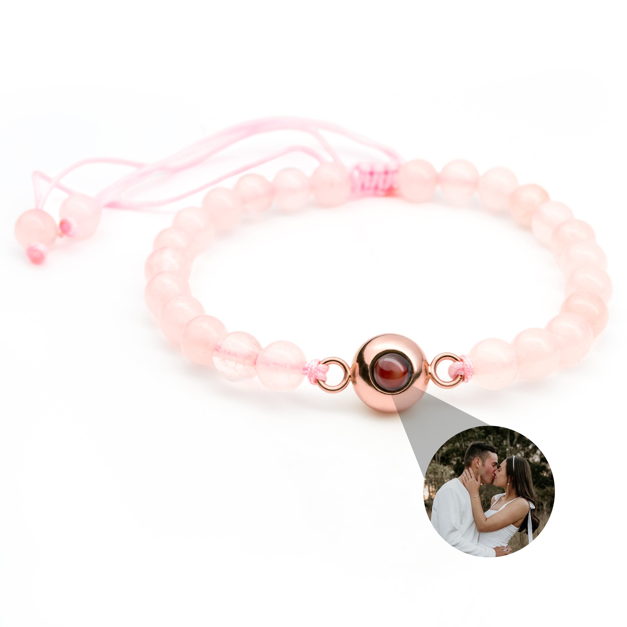 Pulsera con foto personalizada - Collar de perlas