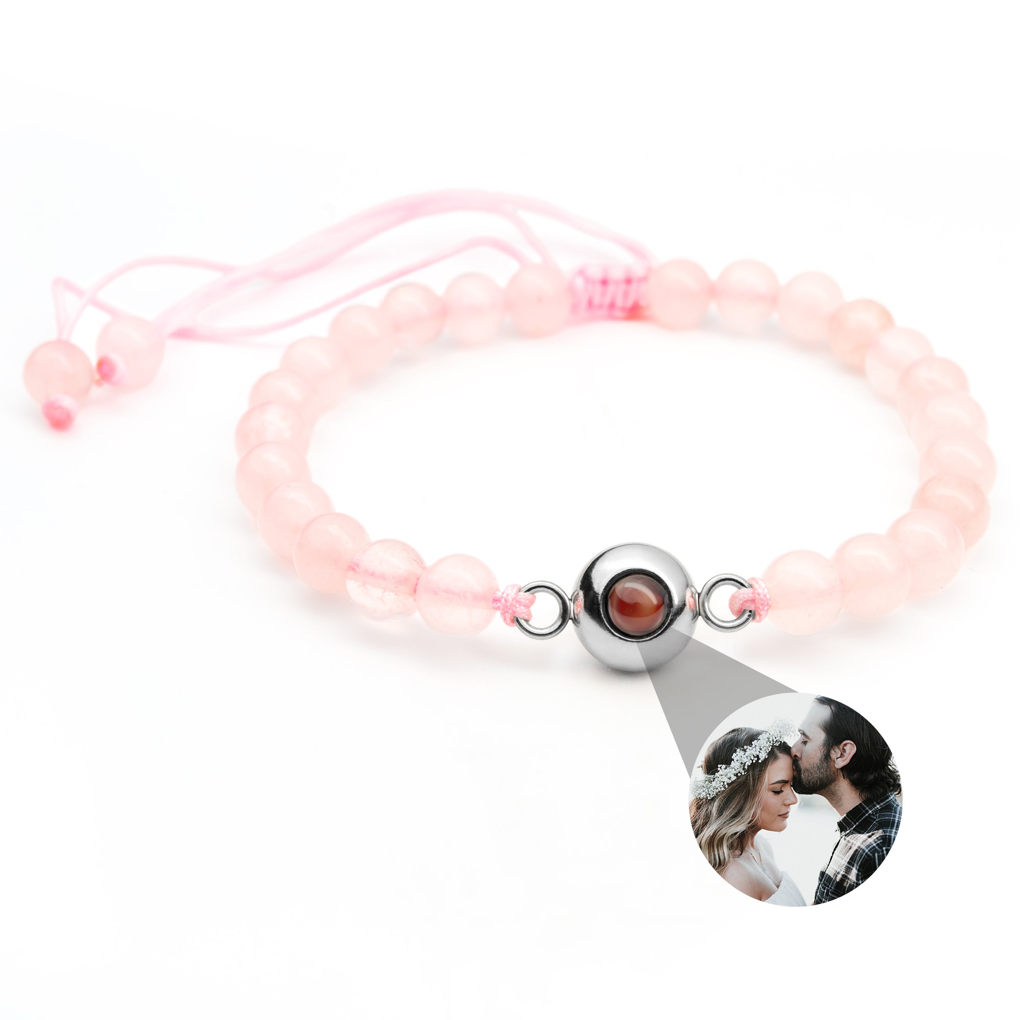 Pulsera con foto personalizada - Collar de perlas