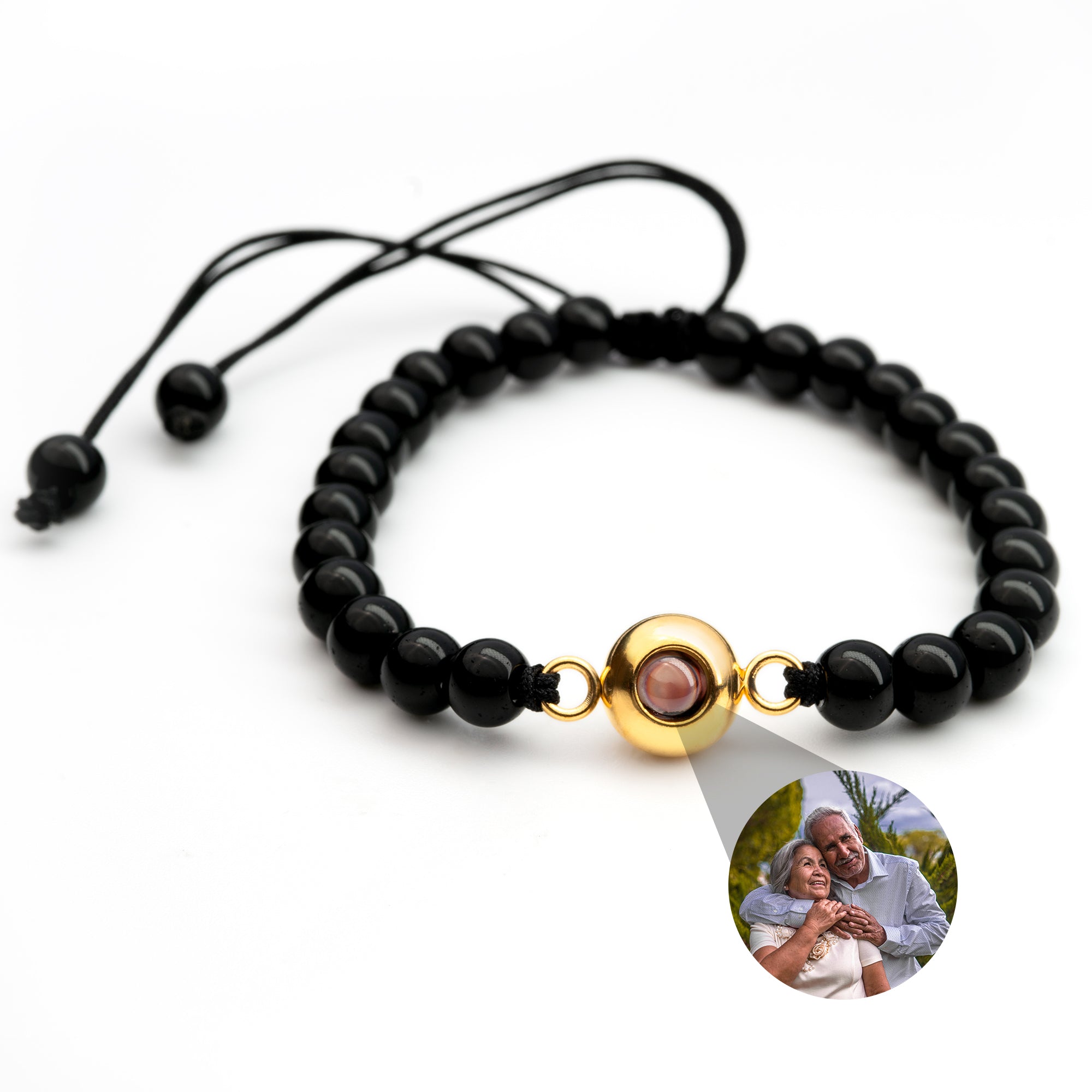 Pulsera con foto personalizada - Collar de perlas