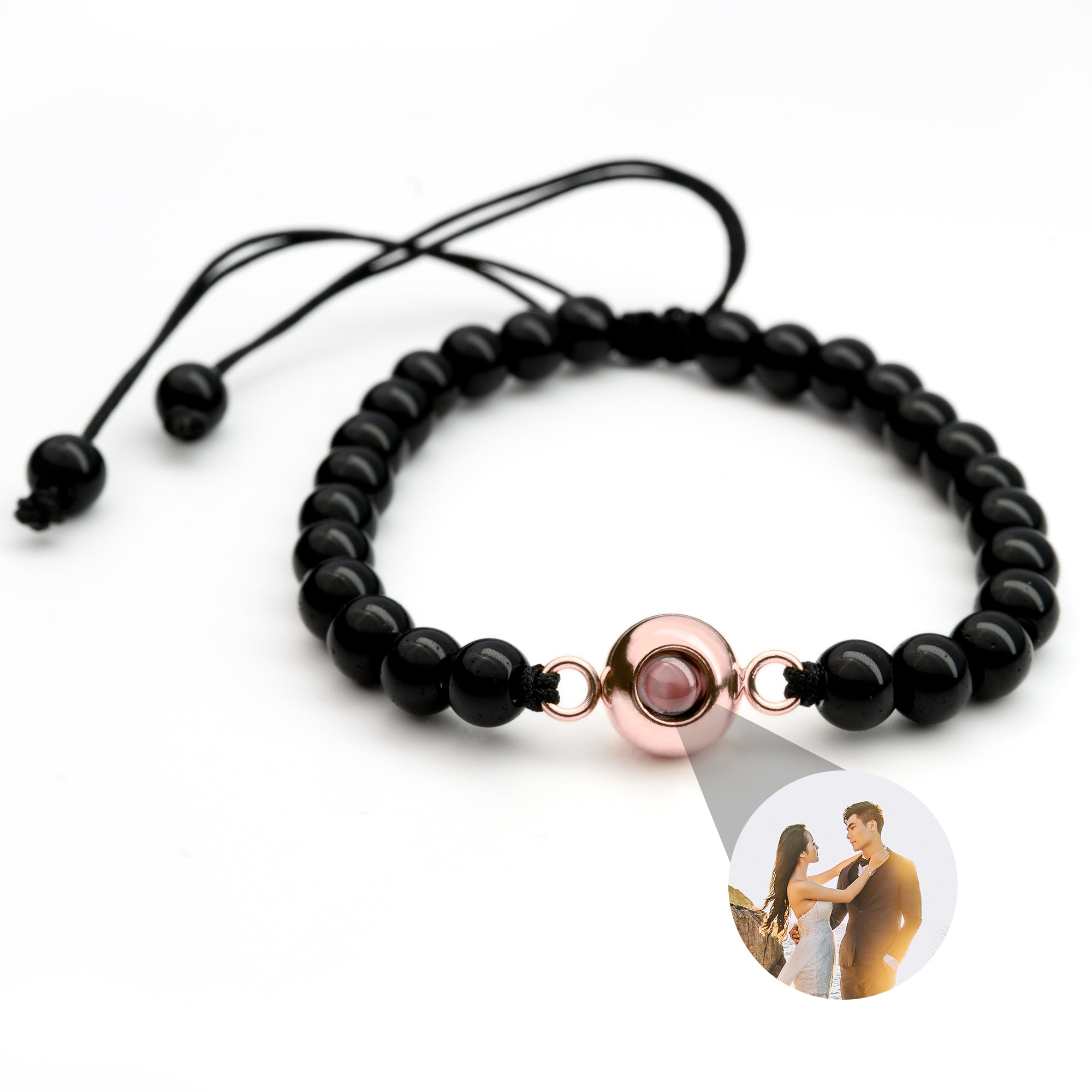 Pulsera con foto personalizada - Collar de perlas