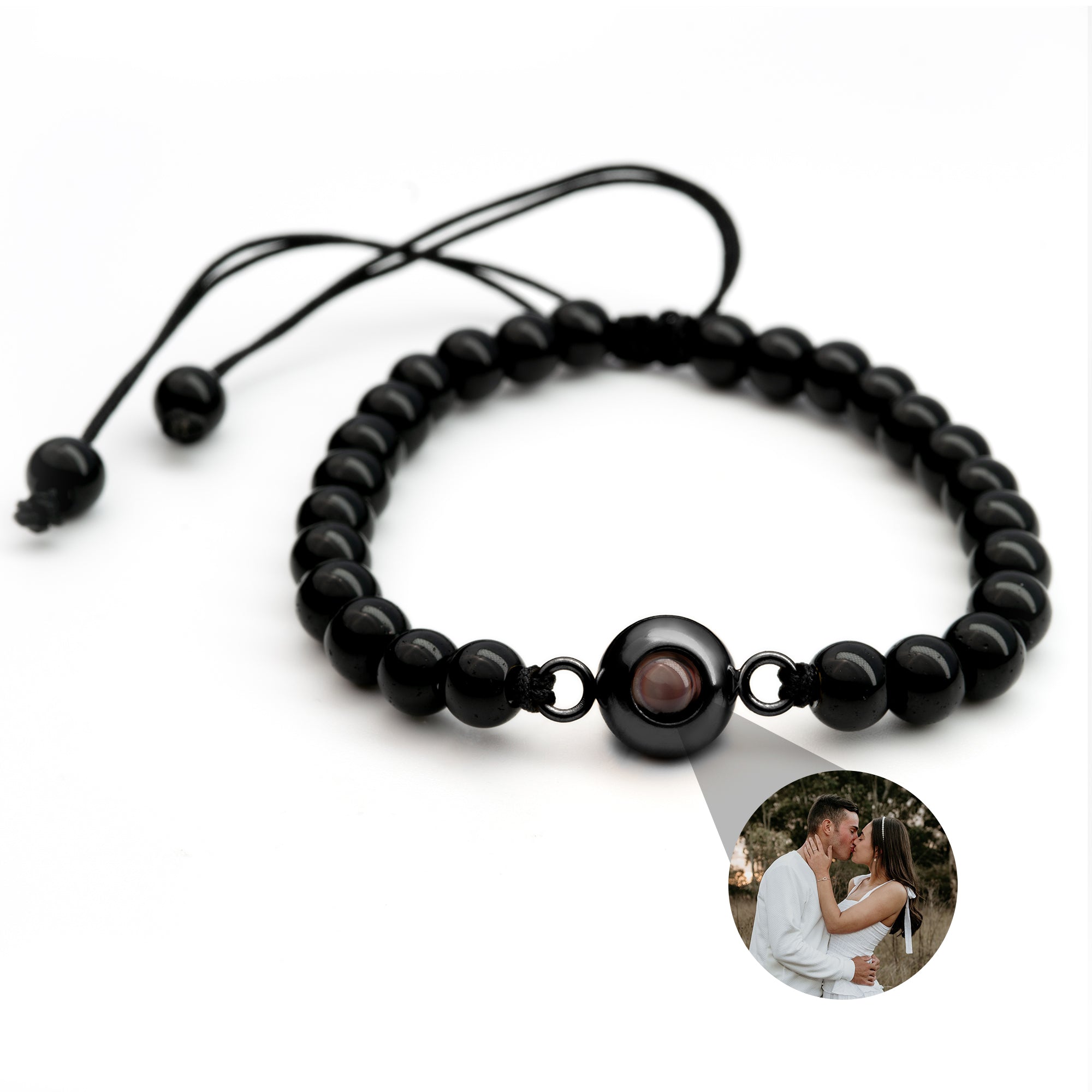 Pulsera con foto personalizada - Collar de perlas
