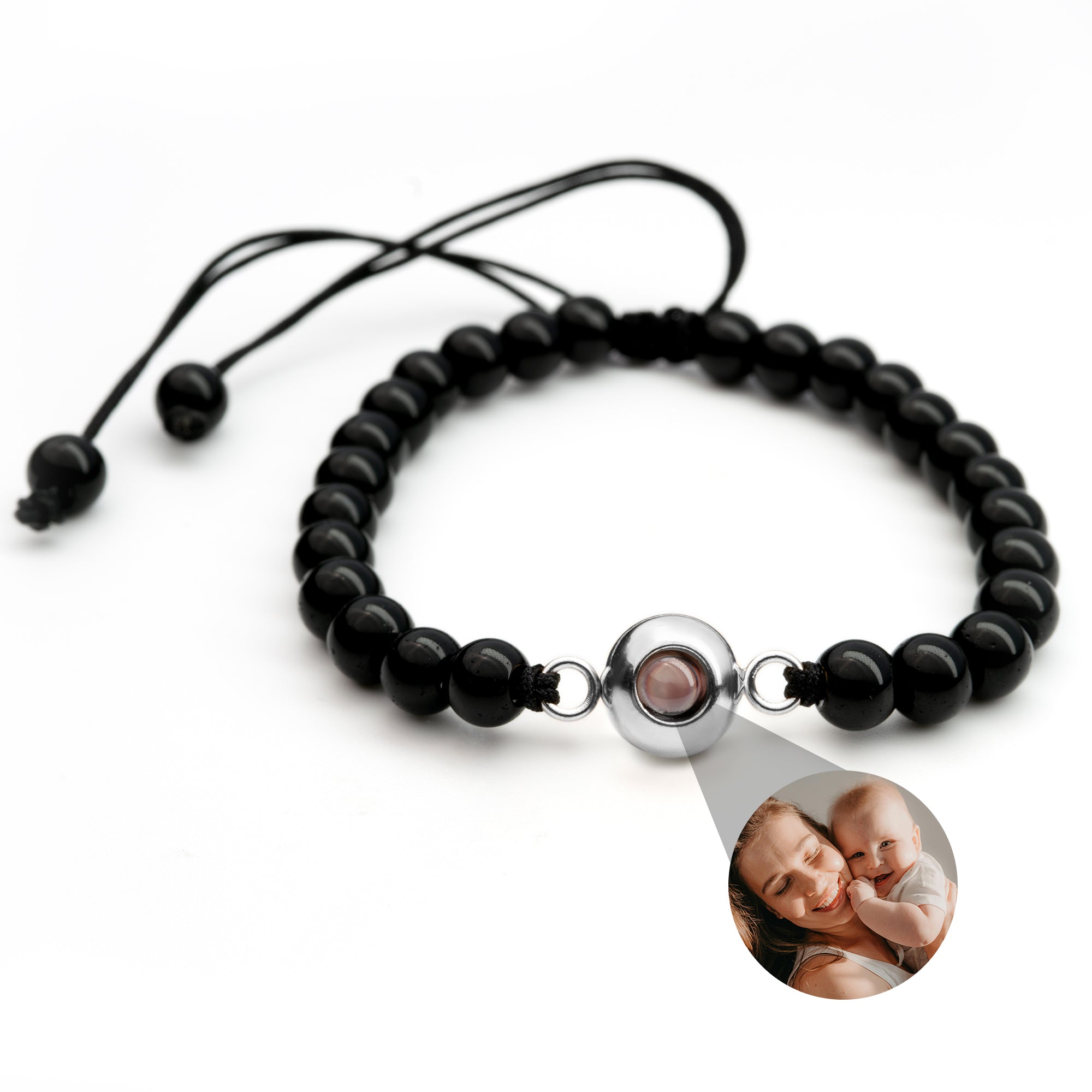 Pulsera con foto personalizada - Collar de perlas