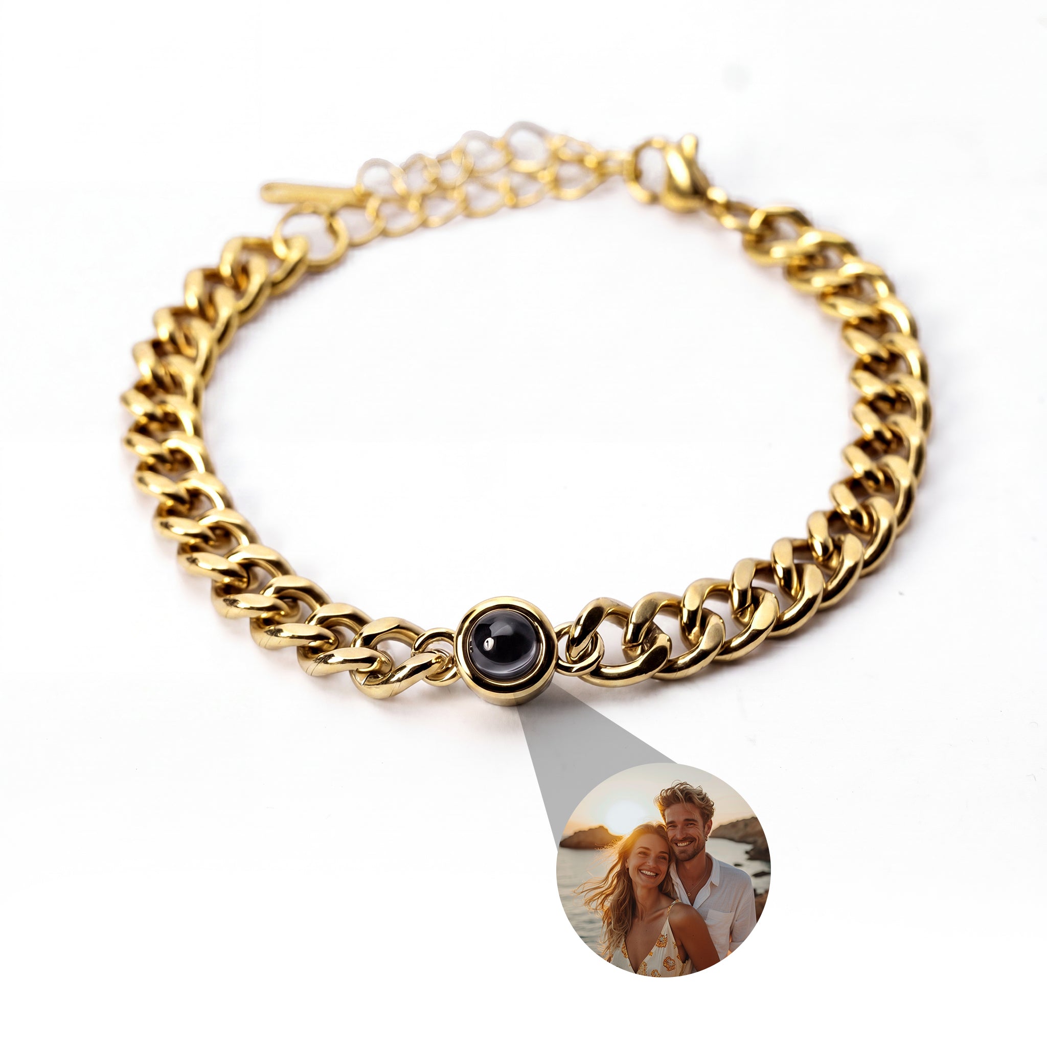 Pulsera con foto personalizada - Cadena Cubana