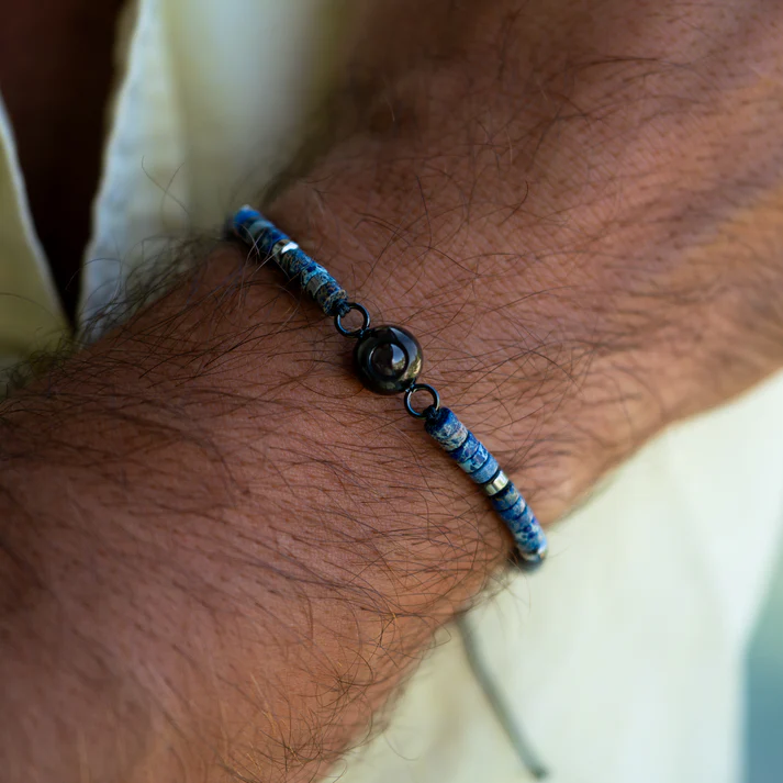Pulsera con foto personalizada - Piedra Preciosa Heishi